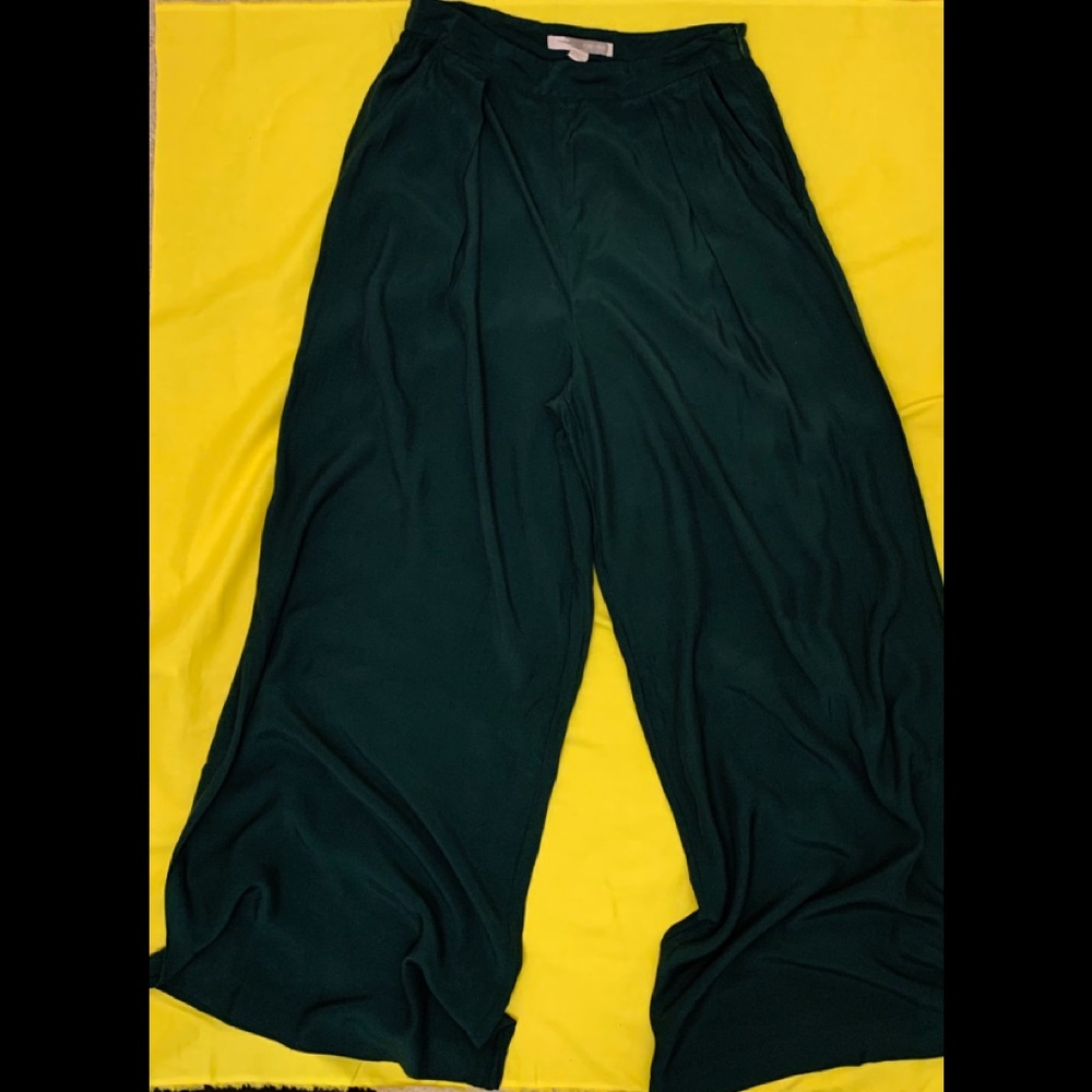 Green Wide Leg Pants